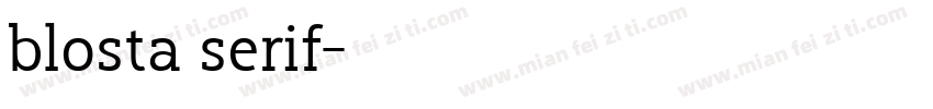blosta serif字体转换